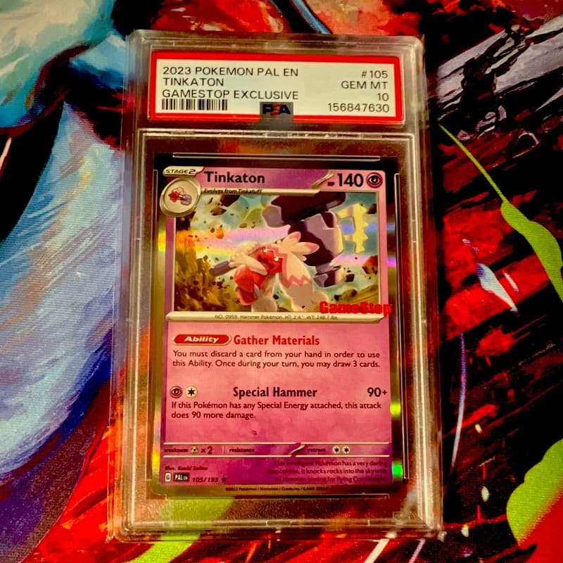 Pokemon TCG Tinkaton 105/193 GameStop Exclusive Promo Holo PSA 10 English