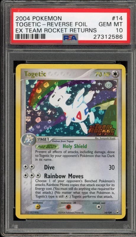 Pokemon Togetic Reverse Holo EX Team Rocket Returns 14/109 PSA 10 Gem Mint