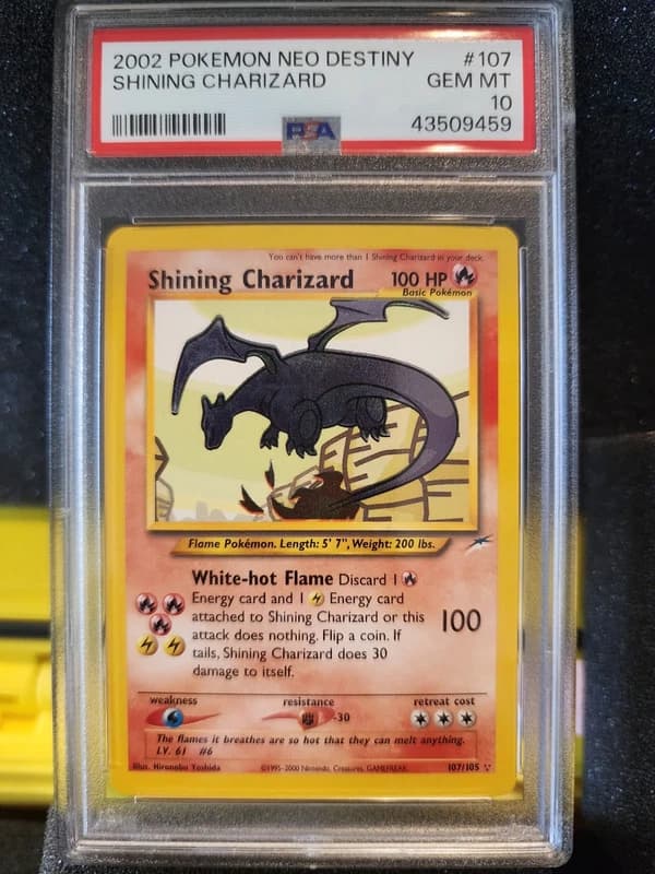 2002 POKEMON NEO DESTINY #107 SHINING CHARIZARD PSA 10