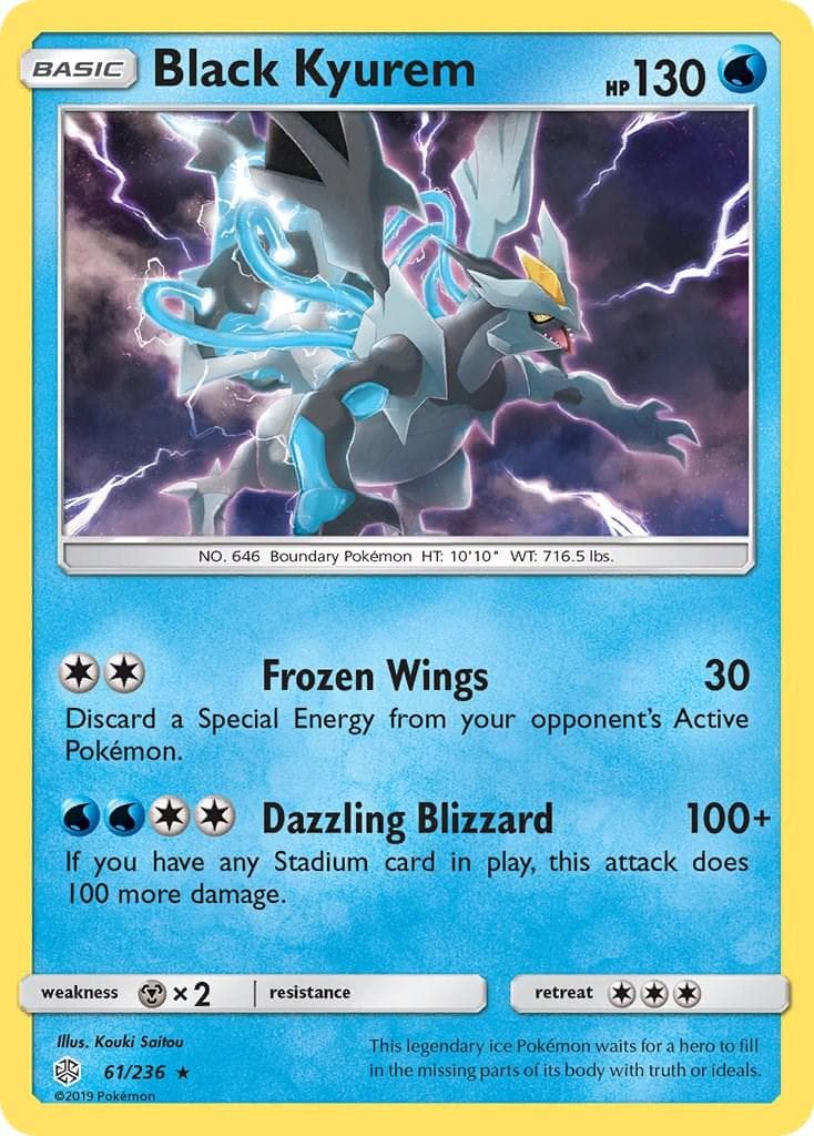 CGC 9 Black Kyurem 61/236 Cosmic Eclipse Holo Rare (2019) Pokemon TCG 61/236