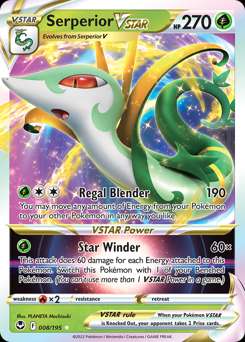 Pokemon Silver Tempest Serperior VSTAR 008 PSA 10 #008