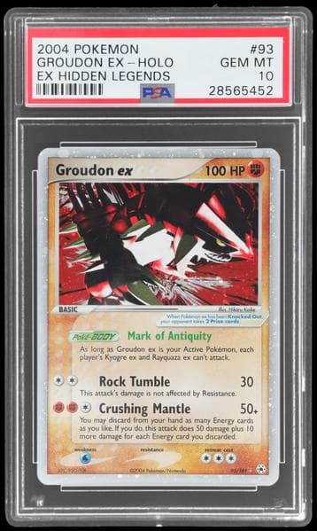 2004 Pokemon Ex Hidden Legends Holo Groudon Ex #93