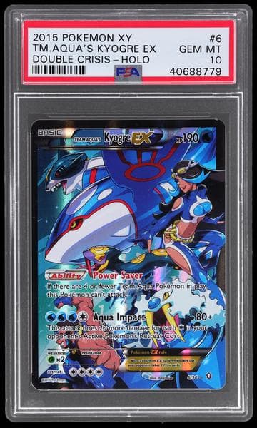 2015 Pokemon XY Double Crisis Team Aqua's Kyogre Ex #6