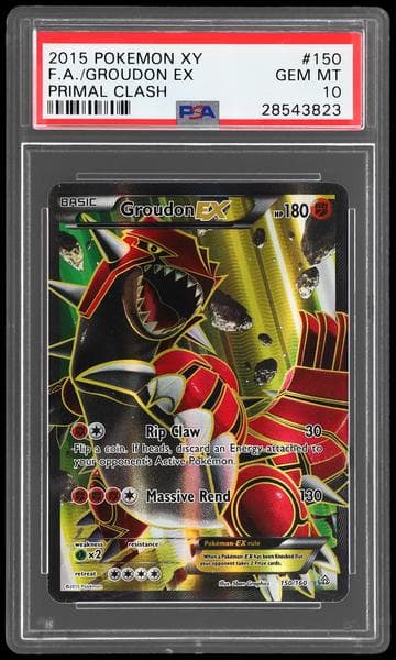 2015 Pokemon XY Primal Clash Groudon Ex #150