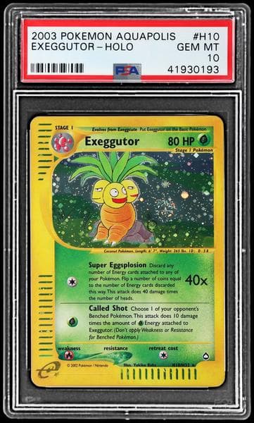 2003 Pokemon Aquapolis Holo Exeggutor #H10