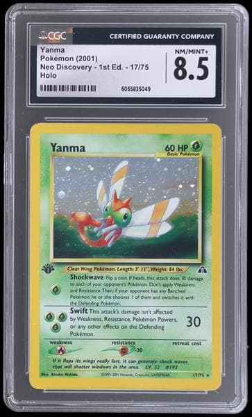 2001 Pokemon Neo Discovery 1st Edition Holo Yanma #17
