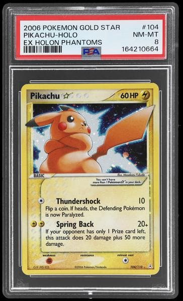 2006 Pokemon Ex Holon Phantoms Holo Pikachu Gold Star #104