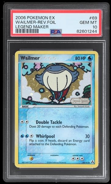 2006 Pokemon Ex Legend Maker Reverse Holo Wailmer #69
