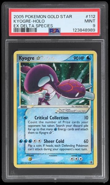 2005 Pokemon Ex Delta Species Holo Gold Star Kyogre #112