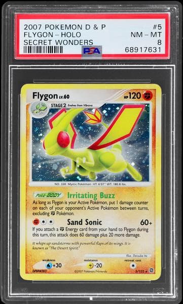 2007 Pokemon Diamond and Pearl Secret Wonders Holo Flygon #5