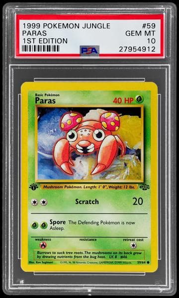 1999 Pokemon Jungle 1st Edition Paras #59