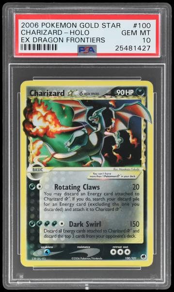 2006 Pokemon Ex Dragon Frontiers Holo Charizard Gold Star #100