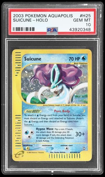 2003 Pokemon Aquapolis Holo Suicune #H25