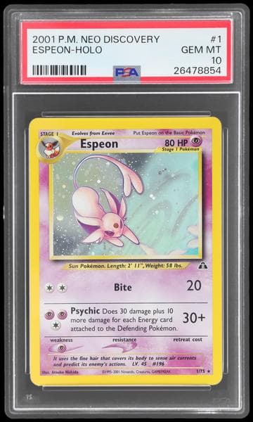 2001 Pokemon Neo Discovery Holo Espeon #1