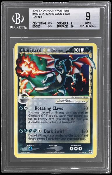 2006 Pokemon Ex Dragon Frontiers Holo Charizard Gold Star #100