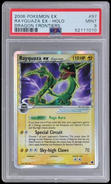 2006 Pokemon Ex Dragon Frontiers Holo Rayquaza Ex #97