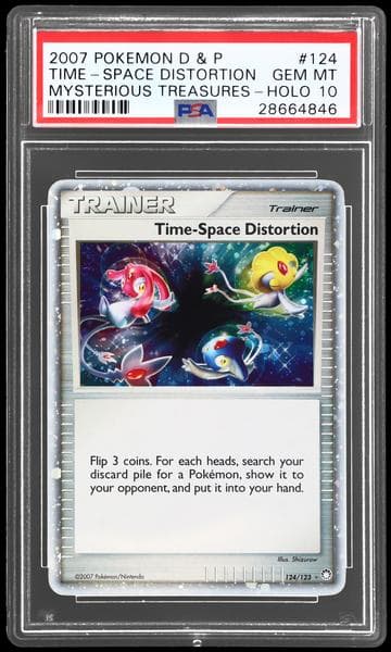 2007 Pokemon Diamond and Pearl Mysterious Treasures Holo Time Space Distortion #124