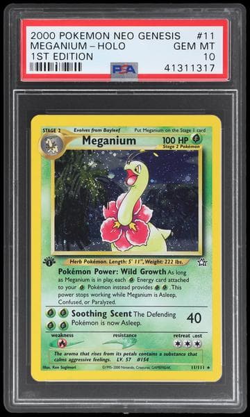 2000 Pokemon Neo Genesis 1st Edition Holo Meganium #11