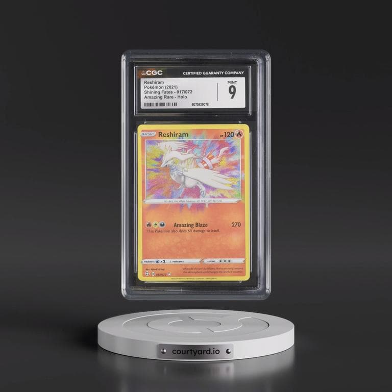 2021 Shining Fates #017/072 Reshiram - Amazing Rare Holo (CGC 9 MINT)