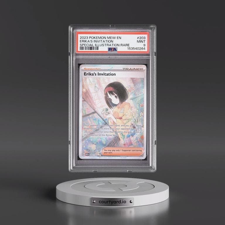 2023 Pokémon Mew EN-151 #203 Erika's Invitation - Special Illustration Rare (PSA 9 MINT)