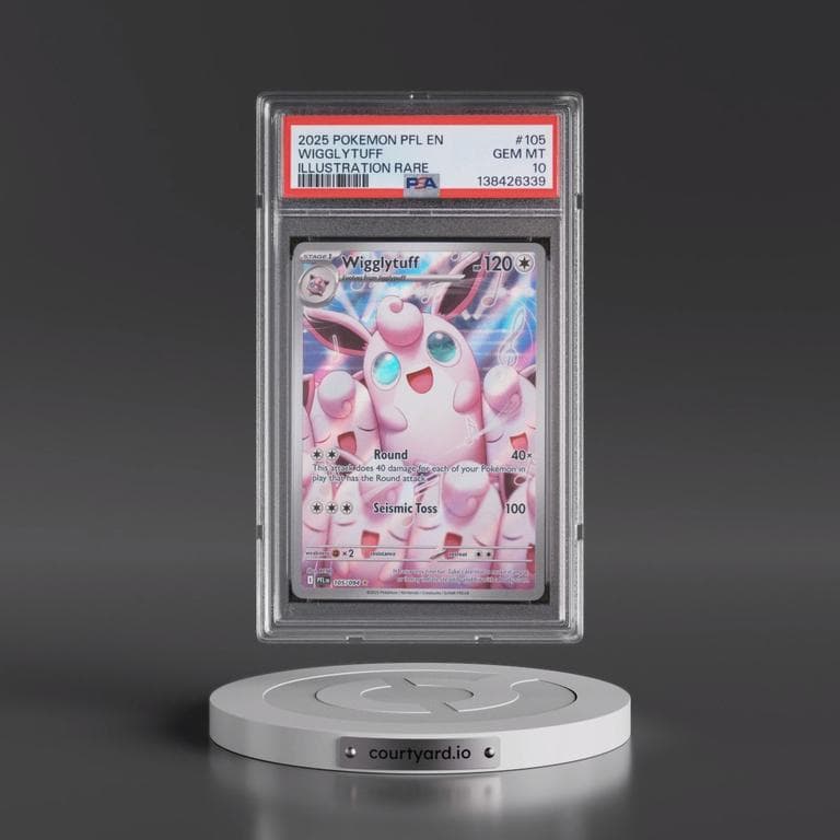 2025 Pokémon Pfl EN-Phantasmal Flames #105 Wigglytuff - Illustration Rare (PSA 10 GEM MINT)