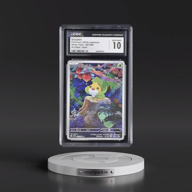 2025 White Flare - sv11W #087/086 Sewaddle - Art Rare Holo (CGC 10 GEM MINT)