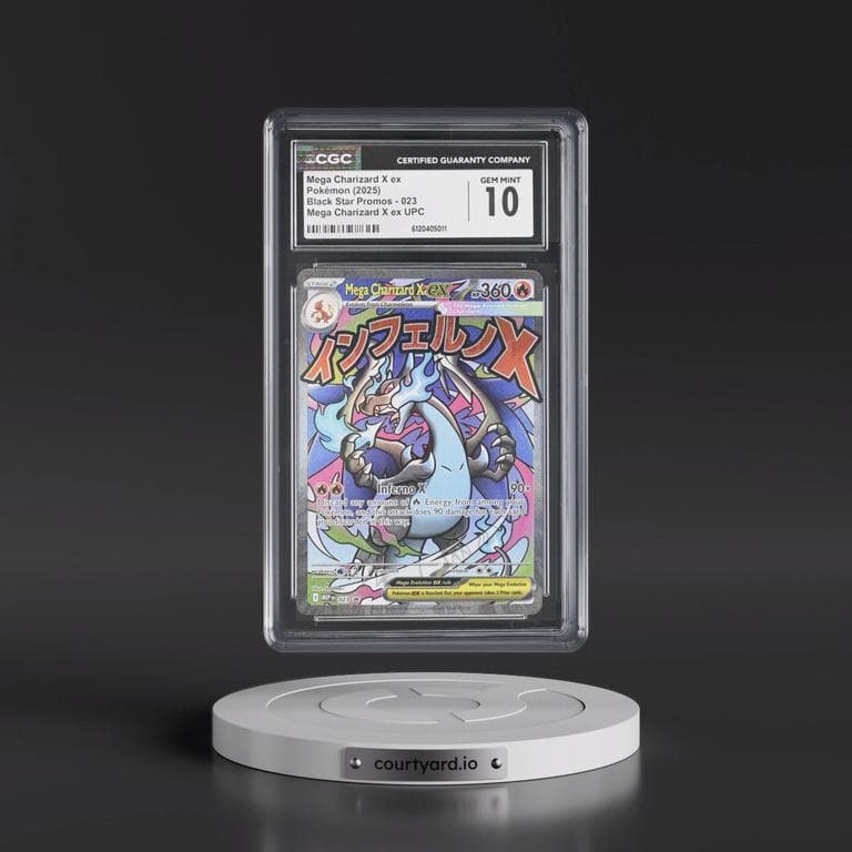 2025 Black Star Promos - Mega Evolution MEP EN #023 Mega Charizard X ex - Mega Charizard X ex Ultra Premium Collection (Holo) (CGC 10 GEM MINT)
