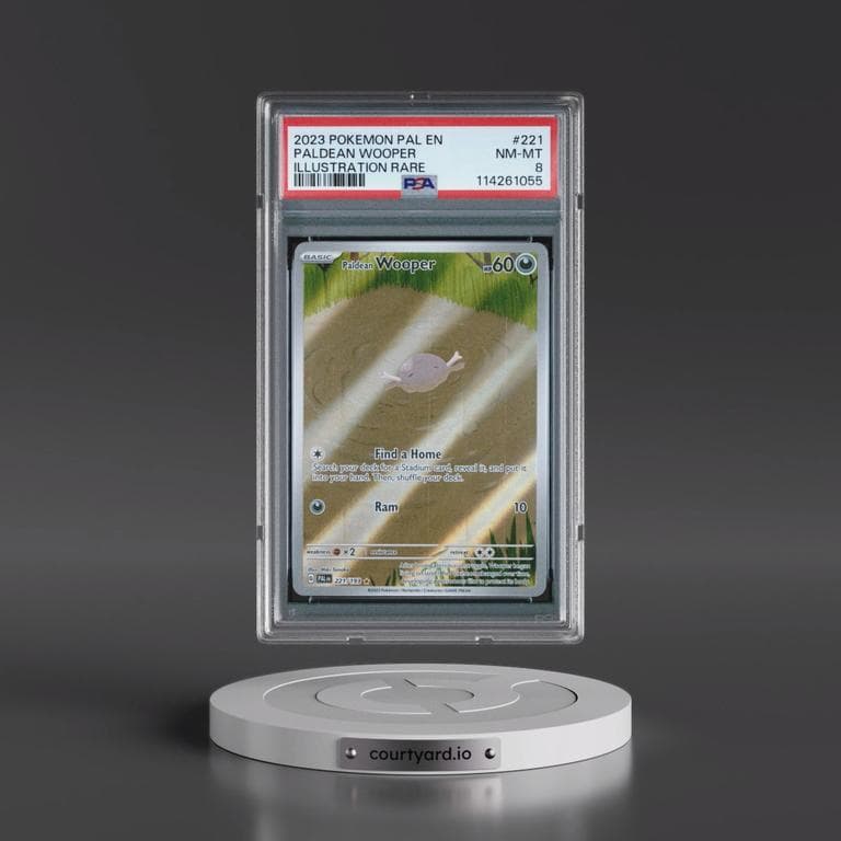 2023 Pokémon Pal EN-Paldea Evolved #221 Paldean Wooper - Illustration Rare (PSA 8 NM-MT)