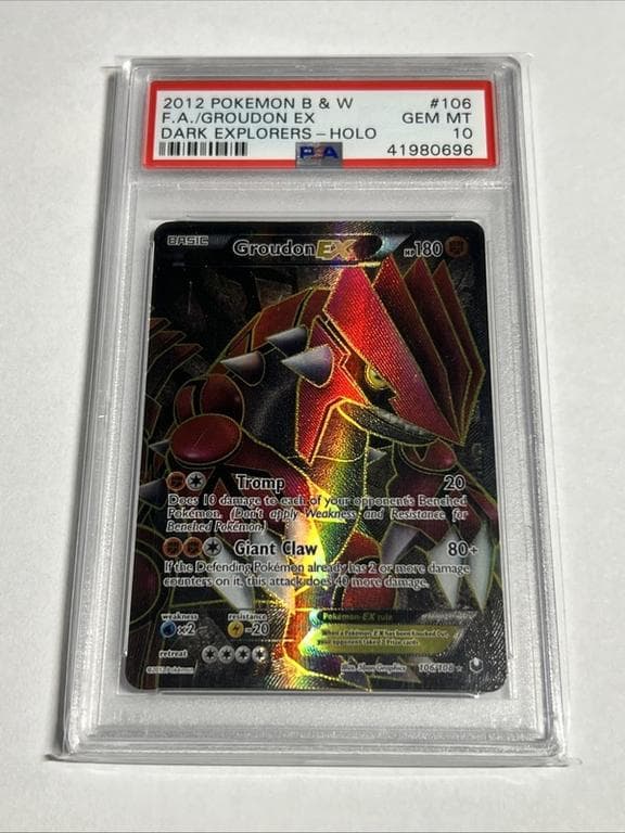 Pokemon Groudon EX Dark Explorers Full Art #106 PSA 10 Gem Mint
