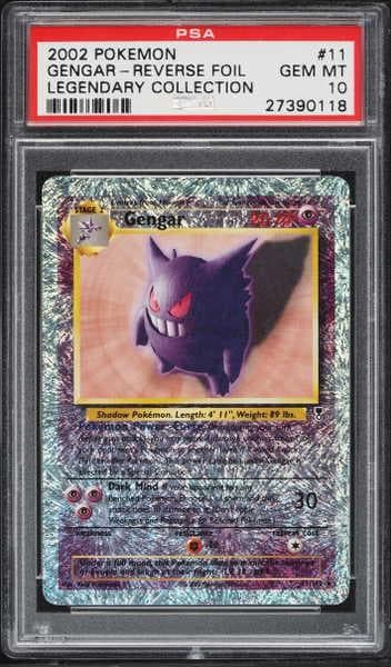 2002 Pokemon Legendary Collection Reverse Holo Gengar #11 PSA 10 GEM MINT