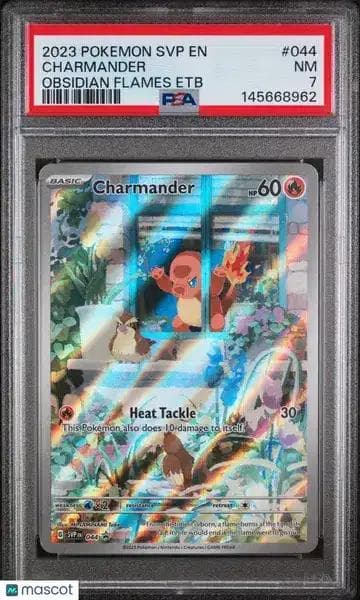 2023 Pokemon SVP EN-SV Black Star Promo Charmander Obsidian Flames Etb PSA 7