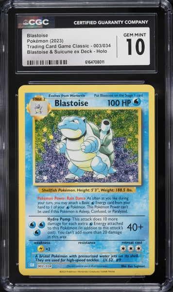 2023 Pokemon SV TCG Classic Suicune Ex Deck Holo Blastoise #3 CGC 10 GEM MINT