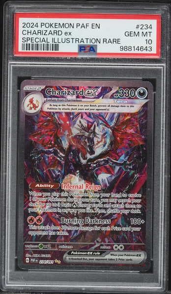 2024 Pokemon Scarlet and Violet Paldean Fates Special Illustration Rare Charizard Ex #234