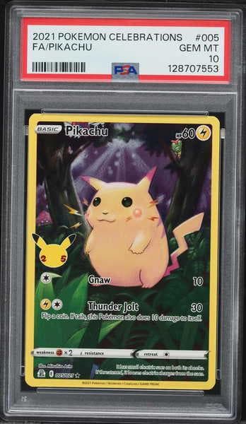 2021 Pokemon Sword and Shield Celebrations Pikachu #005