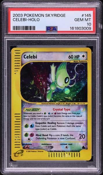 2003 Pokemon Skyridge Holo Celebi #145 PSA 10 GEM MINT