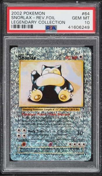 2002 Pokemon Legendary Collection Reverse Holo Snorlax #64