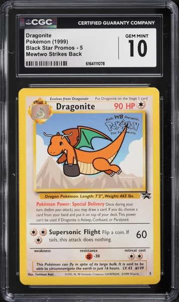 1999 Pokemon Promo Mewtwo Strikes Back Dragonite #5 CGC 10 GEM MINT