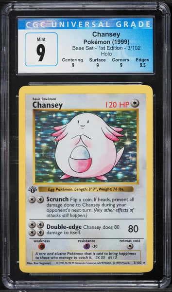 1999 Pokemon Base Set 1st Edition Holo Chansey #3