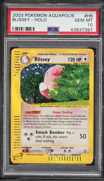 2003 Pokemon Aquapolis Holo Blissey #H6 PSA 10 GEM MINT