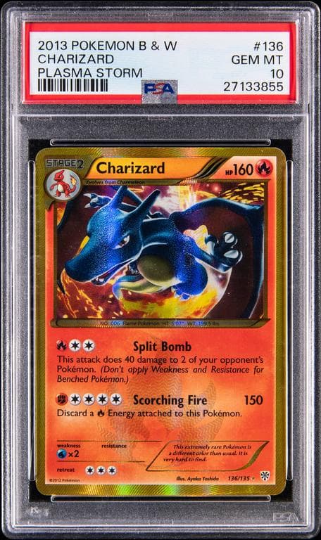 2013 Pokemon Black & White Plasma Storm #136 Charizard - PSA GEM MT 10