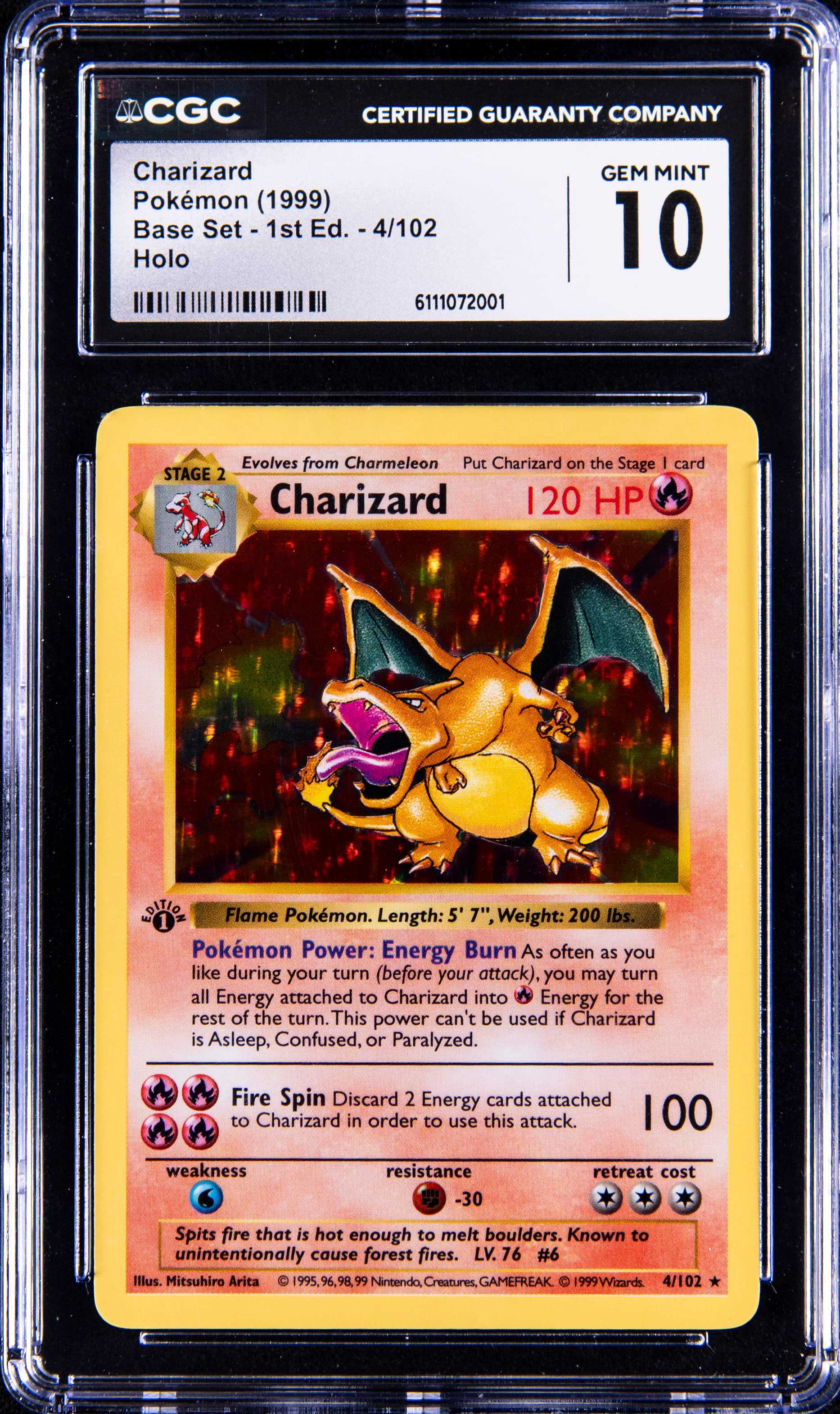 1999 Pokemon Base Set 1st Edition Holo Charizard #4