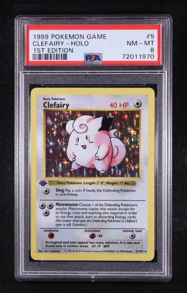 Clefairy 1999 Pokemon 1st Edition #5 Holo (PSA 8)