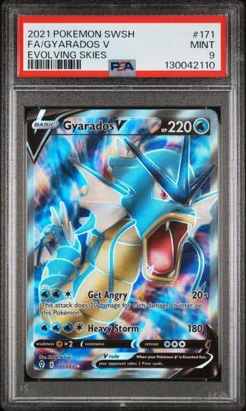 Gyarados V 2021 Pokemon Sword & Shield Evolving Skies Evolving Skies #171 UR Holo (PSA 9)