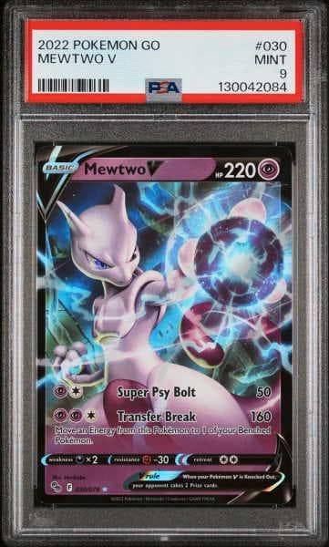 Mewtwo V 2022 Pokemon Go #30 Holo (PSA 9)