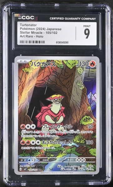 Turtonator 2024 Stellar Miracle Art Rare Holo #105 (CGC 9)