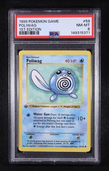 Poliwag 1999 Pokemon 1st Edition #59 (PSA 8)